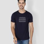 Wesdian Travel Poem Printed Round Half Men's T-Shirt