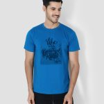 Wesdian Beautiful Ride Printed Round Half Men's T-Shirt